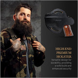 OWB Open Top Leather Holster for 1911 4" and Similar Full Size Guns