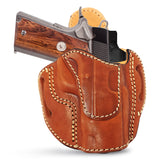 OWB Open Top Leather Holster for 1911 4" and Similar Full Size Guns