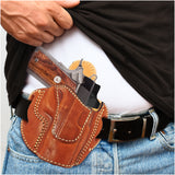 OWB Open Top Leather Holster for 1911 4" and Similar Full Size Guns