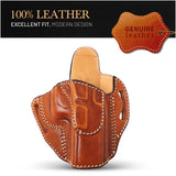 OWB Open Top Leather Holster for  Glock 17/22, Double Stack