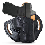 OWB Open Top Leather Holster for Glock 19/ 23 / 32 / 44