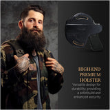 OWB Open Top Leather Holster for Glock 19/ 23 / 32 / 44