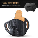 OWB Open Top Leather Holster for Glock 19/ 23 / 32 / 44