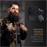 OWB Open Top Leather Holster for Glock 19, 19X, 23, 43, 43X