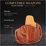 OWB Open Top Leather Holster for Sig Sauer P365/P365 XL