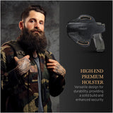 OWB Open Top Leather Holster for Sig P320 Springfield XDM