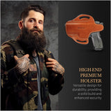 OWB Open Top Leather Holster for Sig P320 Springfield XDM