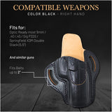 OWB Open Top Leather Holster for Sig P320 Springfield 5.5"