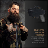 OWB Open Top Leather Holster for Sig P320 Springfield 5.5"