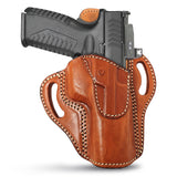 OWB Open Top Leather Holster for Sig P320 Springfield 5.5"