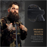 OWB Open Top Leather Holster for Shield 9mm Taurus G2C/G3C