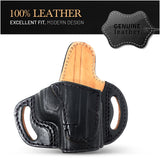 OWB Open Top Leather Holster for Shield 9mm Taurus G2C/G3C