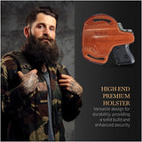 OWB Open Top Leather Holster for Shield 9mm Taurus G2C/G3C