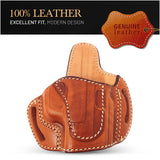 OWB Open Top Leather Holster for Shield 9mm Taurus G2C/G3C