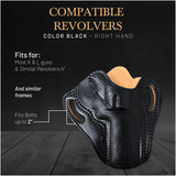 OWB Open Top Leather Holster for Colt King Cobra and Revolvers