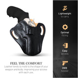 OWB Open Top Leather Holster for Colt King Cobra and Revolvers