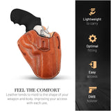 OWB Open Top Leather Holster for Colt King Cobra and Revolvers