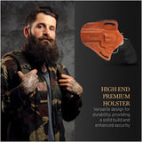 OWB Open Top Leather Holster for Colt King Cobra and Revolvers