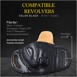 OWB Open Carry Leather Holster for Any 38 J Frames, S&W Revolvers