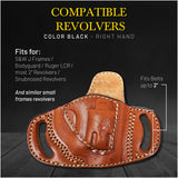 OWB Open Carry Leather Holster for Any 38 J Frames, S&W Revolvers