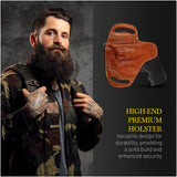 OWB Open Carry Leather Holster for Any 38 J Frames, S&W Revolvers