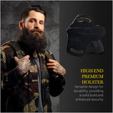 OWB Open Carry Leather Holster for  Glock 26/27/33/42 Shield, XDS