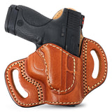 OWB Open Carry Leather Holster for  Glock 26/27/33/42 Shield, XDS