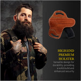 OWB Open Carry Leather Holster for  Glock 26/27/33/42 Shield, XDS