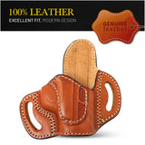 OWB Open Carry Leather Holster for  Glock 26/27/33/42 Shield, XDS