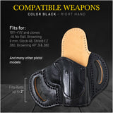 OWB Open Carry Leather Holster for 1911 5"