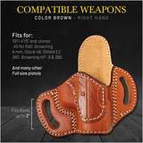OWB Open Carry Leather Holster for 1911 5"