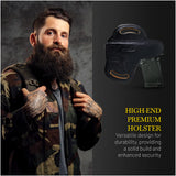 OWB Open Carry Leather Holster for 1911 3", M&P Shield EZ