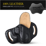 OWB Open Carry Leather Holster for 1911 3", M&P Shield EZ