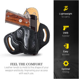 OWB Open Carry Leather Holster for 1911 4"