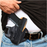 OWB Open Carry Leather Holster for Most Glock Full Size 9 mm