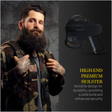 OWB Open Carry Leather Holster for Most Glock Full Size 9 mm