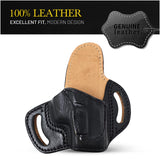 OWB Open Carry Leather Holster for Most Glock Full Size 9 mm