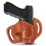 OWB Open Carry Leather Holster for  Glock Full Size 9 mm .40 S&W