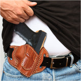 OWB Open Carry Leather Holster for  Glock Full Size 9 mm .40 S&W