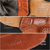 OWB Open Carry Leather Holster for Most Glock Full Size 9 mm