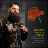 OWB Open Carry Leather Holster for  Glock Full Size 9 mm .40 S&W