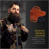 OWB Open Carry Leather Holster for Glock 43 / Glock 48 / 43X