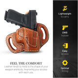 OWB Open Carry Leather Holster for Glock 30/30S/39, Sig P250