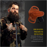 OWB Open Carry Leather Holster for Glock 30/30S/39, Sig P250