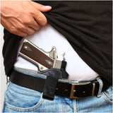 IWB / OWB 4 in 1 Leather Holster for 1911-5" .45 No Rail.