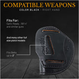 IWB / OWB 4 in 1 Leather Holster for Most 1911's 4"