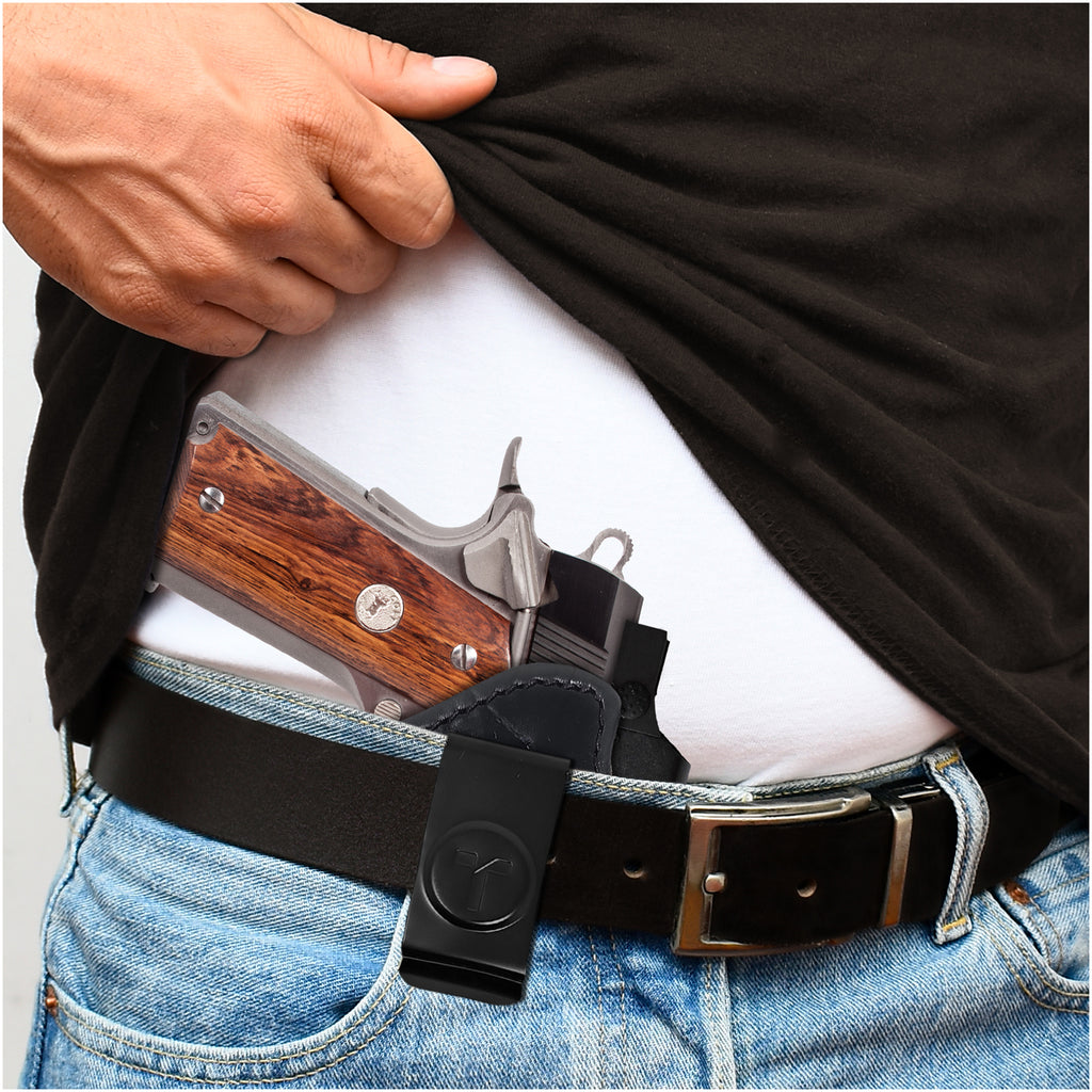 thumbnail image 2 of Cardini Leather 4-in-1 IWB & OWB Holster For Glock 19, 23, 32 2 of 6