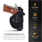 IWB / OWB 4 in 1 Leather Holster for Most 1911's 4"