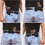 IWB / OWB 4 in 1 Leather Holster for Most 1911's 4"