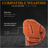 IWB / OWB 4 in 1 Leather Holster for Most 1911's 4"